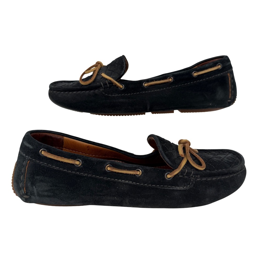 Bottega Veneta Driving Loafers Womens EU 35.5 Black Suede Moccasin Italy